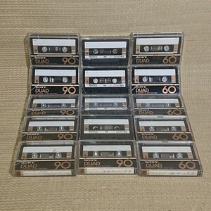 SONY DUAD 90 / 60 Type III Fe-Cr Position Audio Cassette ソニー フェリクロム 中古カセットテープ 15本セット