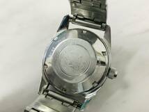 G4617 TECHNOS Automatic Star chief 30JEWELS 100M テクノス スターチーフ 自動巻き 社外ベルト ジャンク扱い_画像8