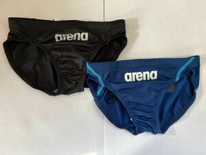 【新品・未使用】【２枚セット】arena アリーナ 競泳水着 競パンVパン ARN-1023M BKBK NVBU fina承認 サイズＳ 3/17出品