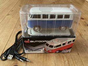 ☆ Autodrive Bluetooth オートスピーカー VW T1 Bus フォルクスワーゲンバス ブルー 