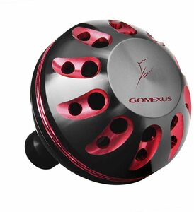 GOMEXUS パワーハンドルノブ A41BKBKRD ブラックレッド シマノType A・ダイワType S 用 41mm ラウンドノブ Shimano Daiwa ゴメクサス