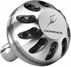 GOMEXUS パワーハンドルノブ A41SRSRBK シルバーブラック シマノType A・ダイワType S 用 41mm ラウンドノブ Shimano Daiwa ゴメクサス