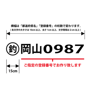 遊漁船業登録票看板＆登録番号ステッカー２枚のセット 全国対応都道府県 オーダー看板屋 屋外防水素材 許可番号 小型漁船 大型漁船の画像8