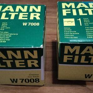 新品 MANN FILTER W7008 オイルフィルター ボルボ V40 2個の画像1