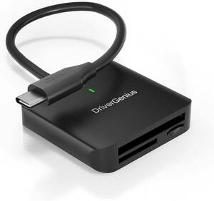 DriverGenius HB080 3IN1 USB-C マルチカードリーダー、Type-C接続 UHS-II対応SDカードリーダー iphone android PC