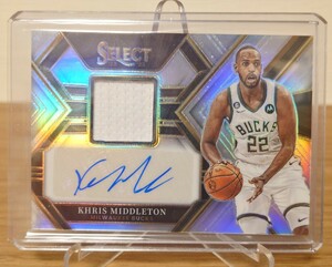 22-23 panini select basketball milwaukee bucks khris middleton jersey autograph /99 セレクト バックス ミドルトン サイン