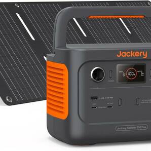 【送料無料】新品 Jackery ポータブル電源＋ソーラーパネルセット Solar Generator 300 Plus 288Wh SolarSaga 40W 太陽光発電 防災 長寿命の画像1