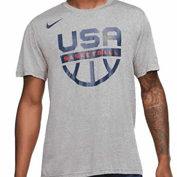 ナイキ バスケットボールウェア Tシャツ USA アメリカ代表 グレー Lサイズ