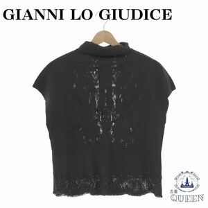 ☆美品☆ GIANNI LO GIUDICE ジャンニ ロ ジュディチェ トップス カットソー 半なし レース カジュアル レディース 40 日本製 901-3362