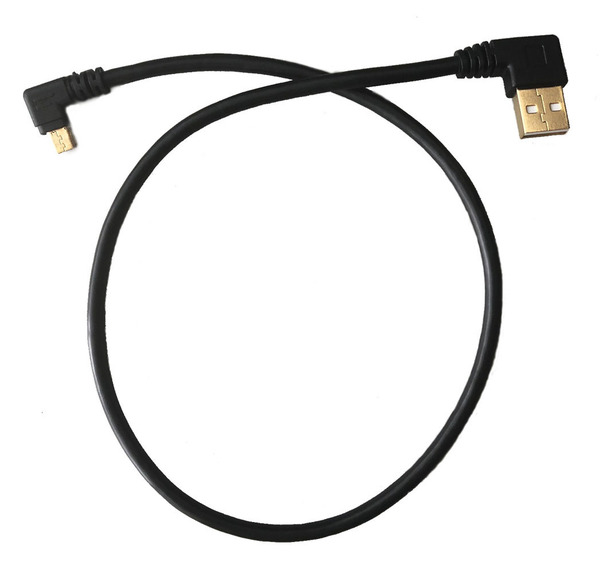 両端L型 マイクロUSBケーブルL字 Micro USB l型 右向き Micro USB充電ケーブル TV Stick 2A データー転送 金メッキ 5ピン 50cm