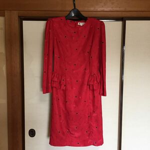 クレージュ courreges セミフォーマルワンピース　レッド