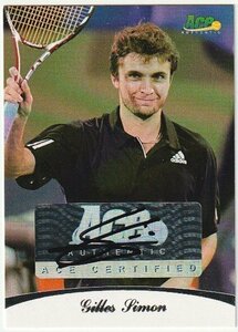 2012 ACE AUTHENTIC TENNIS Gilles Simon Auto #/85 男子テニス 直筆サインカード