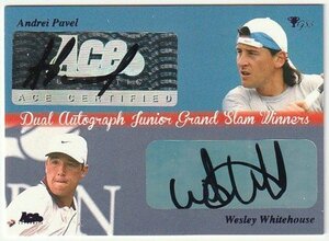 2012 ACE AUTHENTIC TENNIS Andrei Pavel/Wesley Whitehouse Dual Auto 男子テニス 直筆サインカード