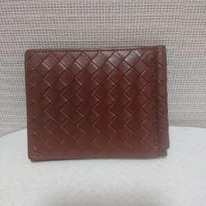 BOTTEGA VENETA ボッテガ ヴェネタ 二つ折りマネークリップ(茶色)の画像4