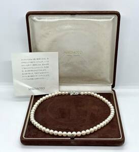 【MIKIMOTO/ミキモト】パールネックレス 本真珠 7mm珠 32.3g 42cm K14WG