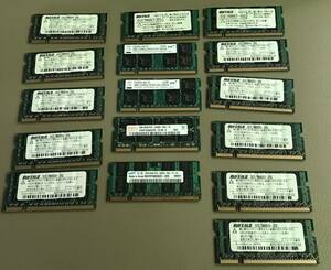 3 DDR2 ノートPC用メモリ 色々 16枚ジャンク