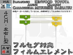 MDV-X500 対応 地デジ 4ch フィルム アンテナ セット ケンウッド/KENWOOD/アンテナ/カーナビ/補修 ES