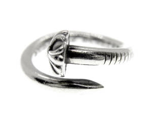 クロムハーツ CHROME HEARTS ■ 【 CROSSBALL NAIL RING 】 クロス ボール ネイル リング　s2687