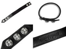 クロムハーツ CHROME HEARTS ■ 【 3BTN 2SNP 】 3ボタン 2スナップ クロス レザー ブレスレット　s2690_画像3