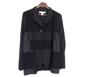 コムデギャルソンシャツ COMMEdesGARCONS SHIRT ■ 【 MIX CHECK JACKET W27169 】 ミックス チェック デザイン ジャケット 31846