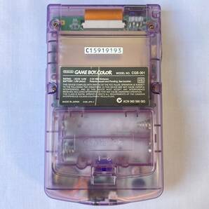 任天堂 ゲームボーイカラー GAMEBOY COLOR クリアパープル 本体 取扱説明書 GBC Nintendo CGB-001 中古 動作確認済み 現状品の画像5