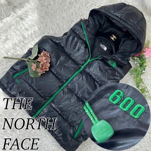 THE NORTH FACE ザノースフェイス メンズ Mサイズ ダウンベスト ジップアップ フード ロゴ刺繍 軽量 送料無料 人気モデル 600フィル