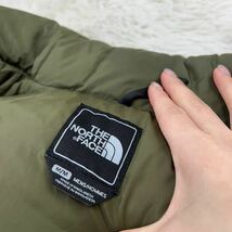 THENORTHFACE ザノースフェイス メンズ Mサイズ カーキ 緑 グリーン ダウンジャケット ロゴ刺繍 ヌプシ 700フィル 人気モデル 送料無料_画像8