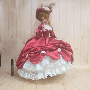 昭和レトロ フランス人形 女の子 人形 スキヨ人形 リボンマーク付き
