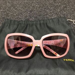 【フェンディ】本物 FENDI サングラス FFロゴ金具 FS507 ピンク色系 メンズ レディース イタリア製 送料520円