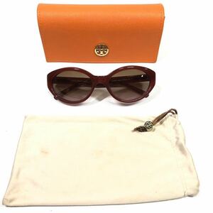 【トリーバーチ】本物 TORY BURCH サングラス ロゴテンプル TY 7040 ブラウン色系 メンズ レディース 保存袋 ケース付き 送料520円