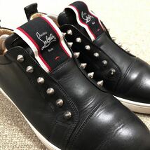 【ルブタン】本物 Louboutin 靴 27cm 黒 F.A.V フィケ ア ヴォンタージ スパイク スニーカー シューズ スタッズ レザー メンズ 伊製 42_画像8