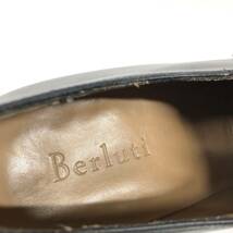【ベルルッティ】本物 Berluti 靴 25.5cm ガスパール ビジネスシューズ パティーヌ グレー色 本革 レザー 男性用 メンズ イタリア製 6 1/2_画像9