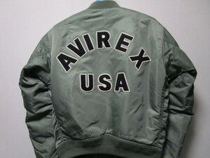 海外限定モデル！AVIREX Avf19bo01 MA-1ジャケット（アヴィレックスミリタリーコマーシャルロゴパッチワッペンMA-1ジャケットブルゾン）