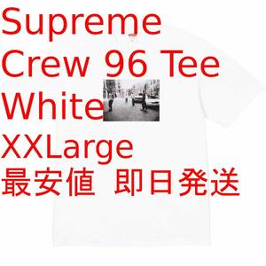 定価～ 最安値 即日発送 送料無料 Supreme Crew 96 Tee シュプリーム クルー 96 Tシャツ XXL XLarge 2XL 新品未使用品 White ホワイト 白