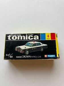 ミニカー 黒箱 tomica TOYOTA CROWN パトロールカー NO.4 トミカ ニッサン 当時物 ドアー開閉