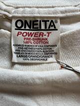 ONEITA デッドストック 無地 Tシャツ Lサイズ キナリ メキシコ製 HANES FRUIT OF THE LOOM ANVIL _画像3