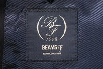 17AW 定価8.3万 超美品 BEAMS F ビームスエフ CANONICO Super 110's カノニコ ソリッド スーツ セットアップ ウール ネイビー メンズ 46_画像3