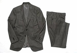  обычная цена 45 десять тысяч 14AW прекрасный товар GIORGIO ARMANIjoru geo Armani WALL STREET SUPER 150'S шерсть полоса костюм выставить мужской 46