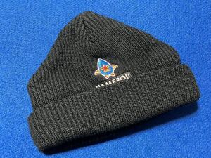 *.... embroidery knitted cap, black size F, scad,Gymmaster fishing, snowboard, ski, outdoor, high King, camp, leisure other 