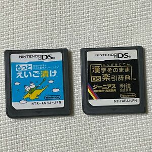 DS ソフト漢字そのまま DS楽引辞典　もっと英語が苦手な大人のDSトレーニングえいご漬け2点セット