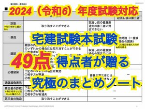 ［2024試験法改正対応版］宅建試験のカンどころ49点得点者が贈る究極のまとめノート