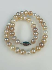 真珠の聖地　超綺麗１０．３ｍｍ多色真珠ネックレス　