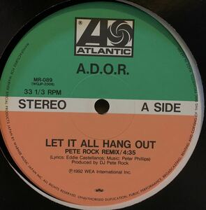 国内盤 A.D.O.R. - Let It All Hang Out /Pete Rock /Gerald Wilson / California Soul
