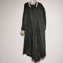 Tabrik ラミーリネンギャザー ドレス ワンピース ブラック タブリク 4-0225M 225439_画像1