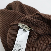 Gi'n'Gi 新品 KNITTED HOODY イタリア製 ジャーナルスタンダード購入 定価13200円 ニットキャップ 23AW ブラウン ジンジ 4-0227T 233906_画像6