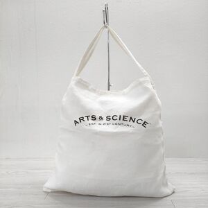 ARTS&SCIENCE ロゴプリント リネン ワンショルダー トートバッグ ホワイト アーツ&サイエンス 4-0310G 226545