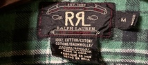 希少USA買付ラルフローレンRalphLauren★ダブルアールエルRRL長袖ヘビーネル★グリーン★M_画像3