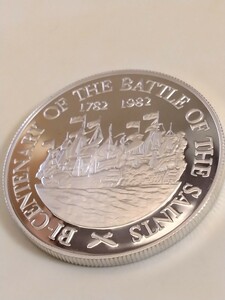 セントルシア 1982 10ドル銀貨プルーフ 200th Anniversary of Battle of the Saints-Silver edition