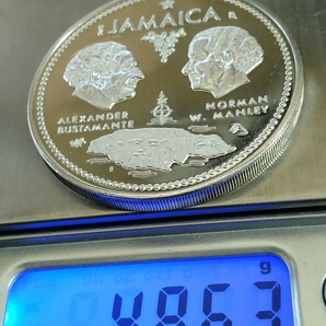 ジャマイカ 1972 10ドル銀貨プルーフ 10th Anniversary of Independenceの画像3
