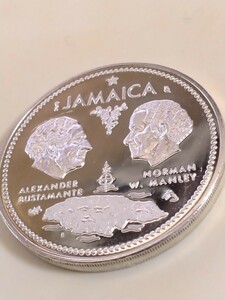 ジャマイカ 1972 10ドル銀貨プルーフ 10th Anniversary of Independence